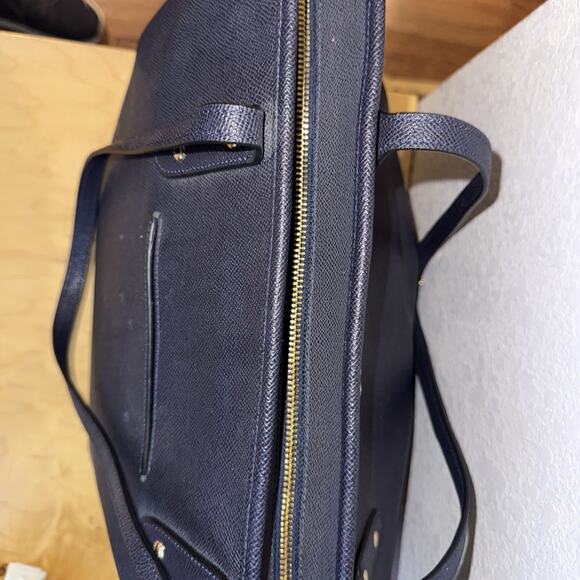 Coach F11926 City Tote Blue Pebbled Leather Shoulder Bag Purse - Picture 5 of 7